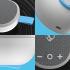 Skullcandy Ounce Wireless Bluetooth Speaker - IPX7 Waterproof Mini Portable Speaker with 16 Hour Battery, Downward Firing Passive Radiator, and Ballistic Nylon Carry Strap - Light Grey